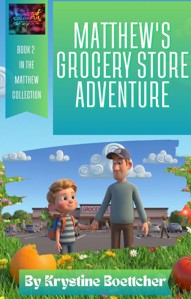 Matthe's Grocery Store Adventure safety book cover ages 4-8