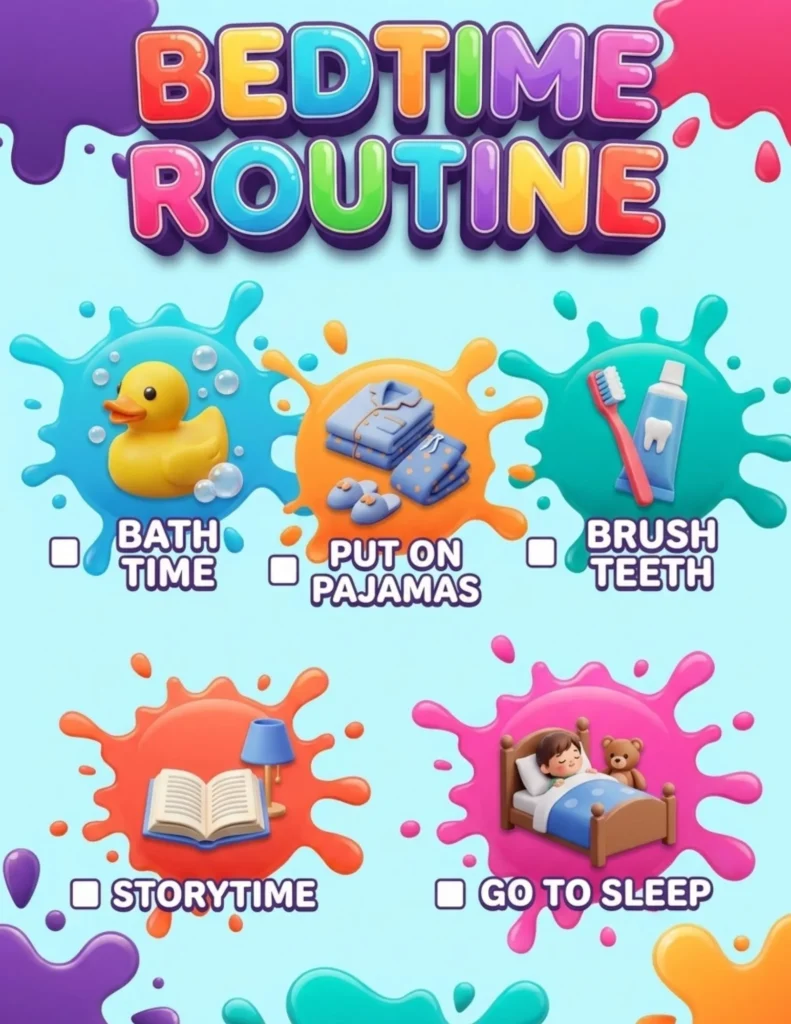 Bedtime Routine Chart (Colorful Version) preview