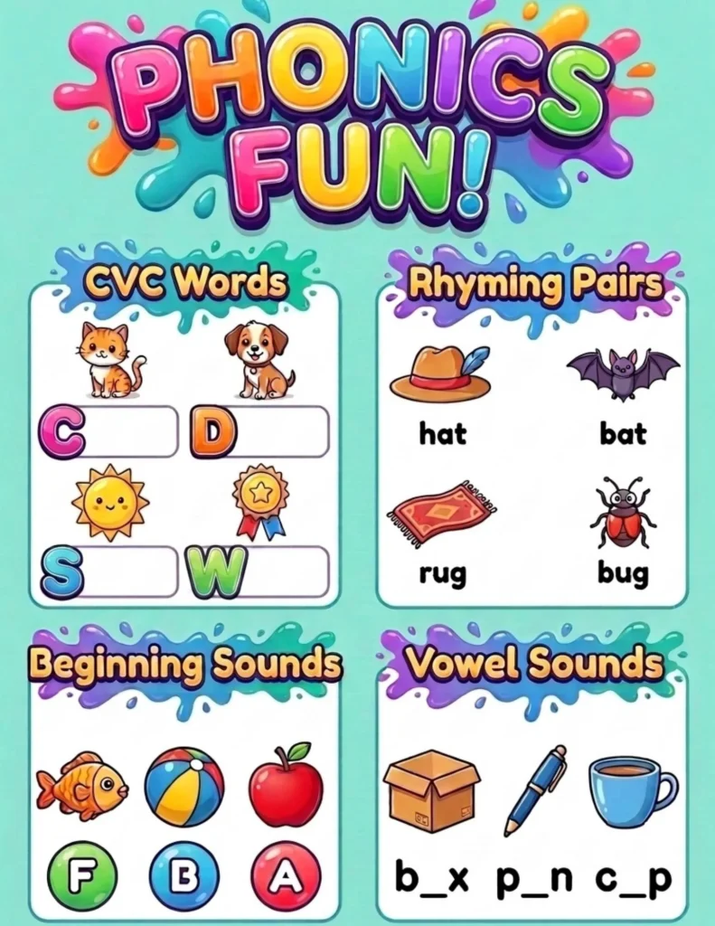 Phonics Fun Worksheet preview